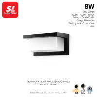 SL LIGHTING | SOLARWALL โคมไฟติดผนังภายนอกโซล่าเซลล์ 8 วัตต์ เปลี่ยนได้ 3 แสง รุ่น SOLARWALL-8W3CT-RE2