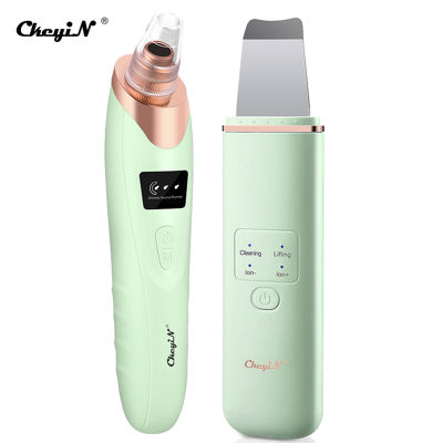 CkeyiN Facial Blackhead Ance Remover Skin Ultrasonic Scrubber Face Lifting Deep Cleansing Exfoliator Nano Mist Sprayer Steamer