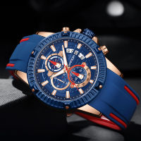 Chronograph SANDA Men นาฬิกาข้อมือ2023แบรนด์หรูซิลิโคนวันที่ Luminous Men นาฬิกาสำหรับชายนาฬิกา Dropship Reloj