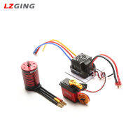 Lzginger มอเตอร์3660กันน้ำแบบไร้แปรงถ่าน2600kv/3100kv/3800kv/4200kv พร้อม80a วงจร Esc ไร้ถ่าน30Kg Servos เข้ากันได้กับ Traxxas ดับบลิวแอลทอยอาร์ซีรถยนต์1/8/1/10 Tamiya