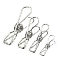 6cm/6.5cm Stainless Steel Clips Clothes Pins Pegs Holders Clothing Clamps Sealing Clip Household Clothespin Clips for Hangers Clothes Hangers Pegs