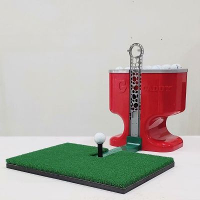 [Gravity Caddy] Non Powered Automatic Golf Ball Dispenser and Mat - all purpose - ABS - Red - 510x390x360mm - 1Set