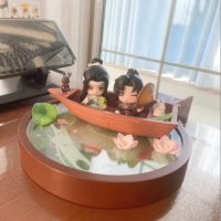 Original Mo Dao Zu Shi Wei Wuxian Lan Wangji อะนิเมะรูป Q-Version Decor Action Figurine Night Light Bas ของเล่นสะสมของขวัญ