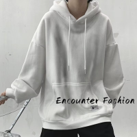 Encounter Fashion เสื้อสเวตเตอร์  เสื้อกันหนาวมีฮู้ด เสื้อกันหนาว เสื้อแขนยาวชาย เสื้อกันหนาว ระบาย อากาศ คุณภาพสูง ส่วนตัว ปัจจุบัน MWY23003FC 41Z231011