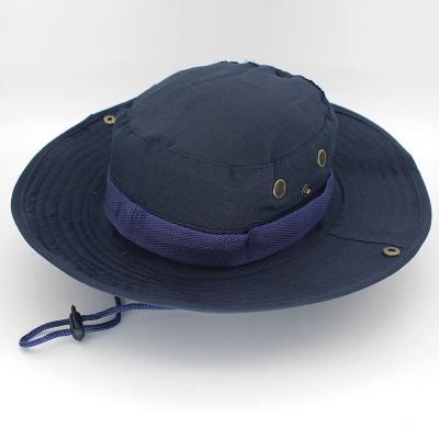 หมวกปีนเขาหมวกอาบแดดขอบมนหมวกหน้าร้อน Topi Bucket หมวกลายการ์ตูนหมวกเดินป่าหมวกปีก