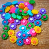 100Pcs 10mm mix Resin Flowers Decoration Crafts Flatback Cabochon For Scrapbooking Kawaii Cute Diy Accessories