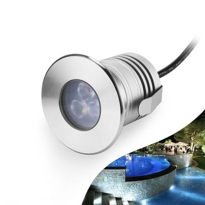 Hot Selling Stainless Steel Underwater Light Waterproof IP68 Frosted Glass Three Beads Underwater Landscape Pool Light