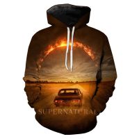 Sudadera Supernatural de gran tamaño para hombre y mujer, suéter con capucha de serie de TV 3D, estilo Harajuku, informal, a la moda, 2023