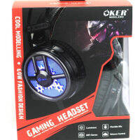 Headset Gaming Stereo หูฟังเกมมิ่ง OKER X919 HI-FI น้ำหนักเบา มีไฟ LED สีฟ้าสว่างที่ด้านข้างหูฟัง หูฟังขนาด 40 มม.ใส่นุ่มสบายหู