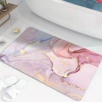 Super Absorbent Bathroom Rugs Soft Diatomaceous Earth Bath Shower Mat Quick Drying Toilet Door Foot Floor Mats Non-slip Rug