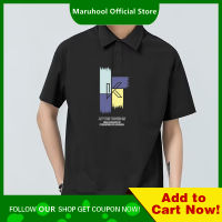 MARUHOOL เสื้อผ้าแฟชั่นโปโลธุรกิจเสื้อโปโลผู้ชาย,เสื้อคอปกทางสังคมทรงสลิมเข้ารูปโลโก้ฤดูร้อนแขนสั้น