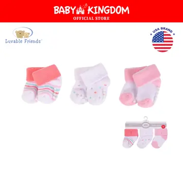 Luvable Friends Newborn Baby Socks 6 Pack - Space