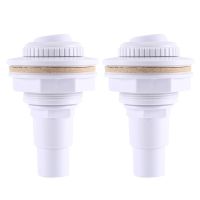 2Pcs Plastic Pool Return Jet Fitting &amp; 1-1/2Inch Male Hose Adapter &amp; Nut 3/4Inch Eyeball Outlet