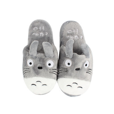 Totoro Cute Cartoon Animal Womenmen Couples Home Cotton Slipper For Indoor House Bedroom Flats Warm Winter Shoes