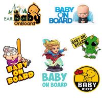 EARLFAMILY Car Stickers Baby on Board Decals Cartoon Anime Baby In Car Styling Rear Windshield Trunk Decoration JDM Waterproof