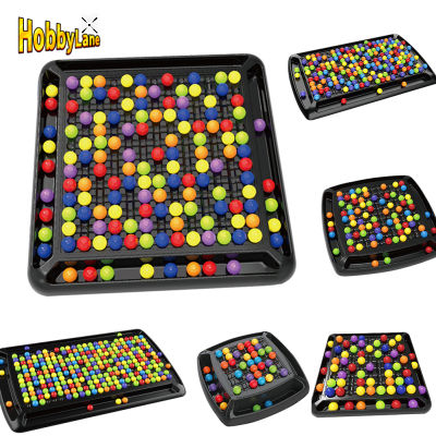 Hobby【สต๊อกพร้อม】บอร์ดเกมสำหรับเด็กปริศนาสีรุ้งเกมกระดานหมากรุกชุดของเล่นเกมกำจัดจุดอ่อนจับคู่สี