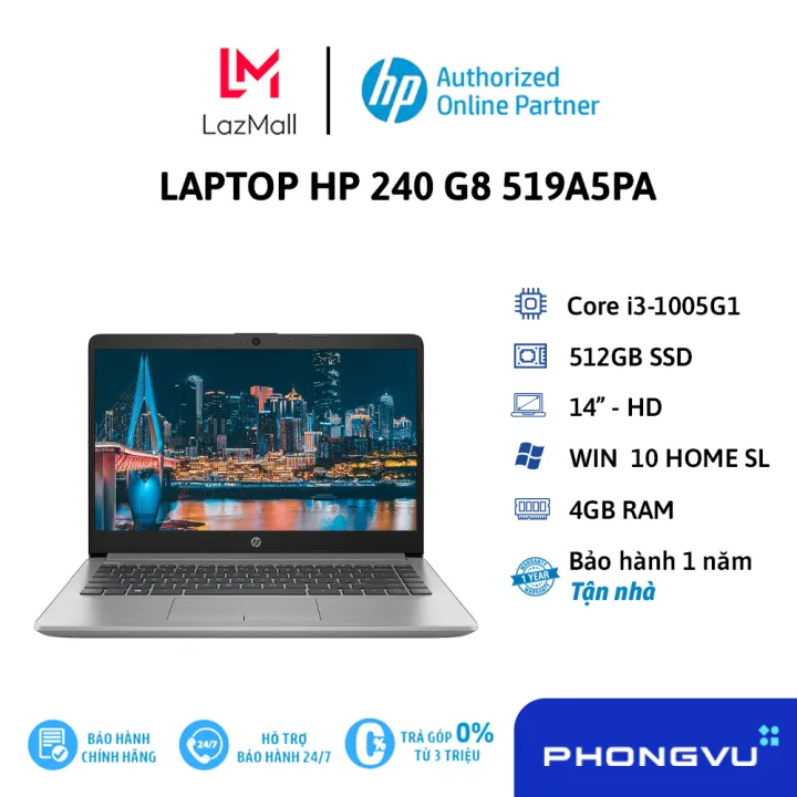 Laptop HP 240 G8 519A5PA ( 14″ HD/i3-1005G1/4GB/512GB SSD/Win 10 Home SL) – Bảo hành 12 tháng – HP ,SKU : 1777416321_VNAMZ-7975838271 >>>🇻🇳 Top1Vietnam 🛒>>> lazada.vn 🇻🇳🇻🇳🇻🇳🛒🛍🛒