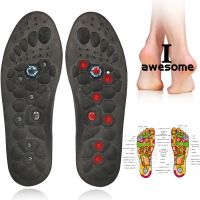 ✾▧ Magnetic Massage Insoles For Foot Acupressure Therapy Reflexology Pain Relief Health Massager Arch Support Shoes Soles Inserts