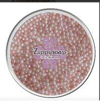 เม็ดบีดส์ Pearl pink beads 4mm สีชมพู 007027 50g