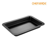 CHEFMADE Oblong กระทะเค้ก Non-Stick ถาดบราวนี่แพนเค้กสแควร์ฐาน Series เหล็กคาร์บอนดำ