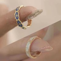 Vintage Enamelled Couple Rings Golden Pattern Design Cross 2022 Trendy Luxury Female Open Adjustable Ring Lovers Jewelry Gifts