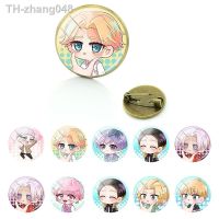 Anime Cute Lovely Colorful Printing Tokyo Revengers Characters Brooch Pins Round Glass Girls Women Fashion Vintage Jewelry FYS31