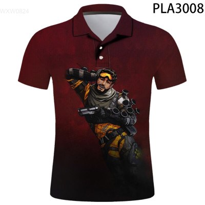 2023 NEW Style Summer 3D Printed Polo Homme Summer Short Sleeve Men Fashion Casual Shirts Apex Legends Streetwear Cool Hombre Camisas De Polo TopsNew product，Canbe customization high-quality