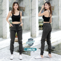 [Jogger pants] กางเกงขาจั้มผ้ายืดคอตตอน สีเรียบไม่มีกระเป๋า (เป้าซิป) J38/19 แนวเท่ๆ ใส่ได้ทั้งชายหญิงเนื้อผ้า ยืดหยุ่นสวมใส่สบายคล่องตัว