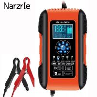 ZZOOI 12/24V Car Battery Charger 10A Touch Screen Pulse Repair LCD Charger for Car Motorcycle Lead Acid Battery Agm Gel LiFePo4 Wet