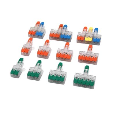 Wire Connectors 1 2 3 Pin Splitter Led Electric Push in Terminal Blocks Quick Connector Conductor Cable Junction Box 0.5-6mm²