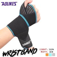 [Rear Waves] AOLIKES 1ชิ้นข้อมือวงสนับสนุนข้อมือ Striphand แพลงการกู้คืนสายรัดข้อมือสำหรับขี่จักรยานเทนนิสยิมอุปกรณ์เสริม