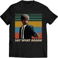 โซนิคเดอะเฮดจ์ฮ็อก Say What Again Vintage T Shirt Jules Winnfield Lovers Pulp Fiction T Shirts เสื้อคอกลม เสื้อผู้ชาย เสื้อยืด เกรดพรีเมี่ยม ใส่สบาย ใส่ได้ทั้งหญิง ชาย เสื้อยืด ผู้ชาย ผู้หญิง แฟชั่นแขนสั้นผ้าฝ้าย