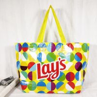 ●❃ Brand custom horizontal section plus size waterproof coated woven handbag environmental protection supermarket shopping bag moving storage bag