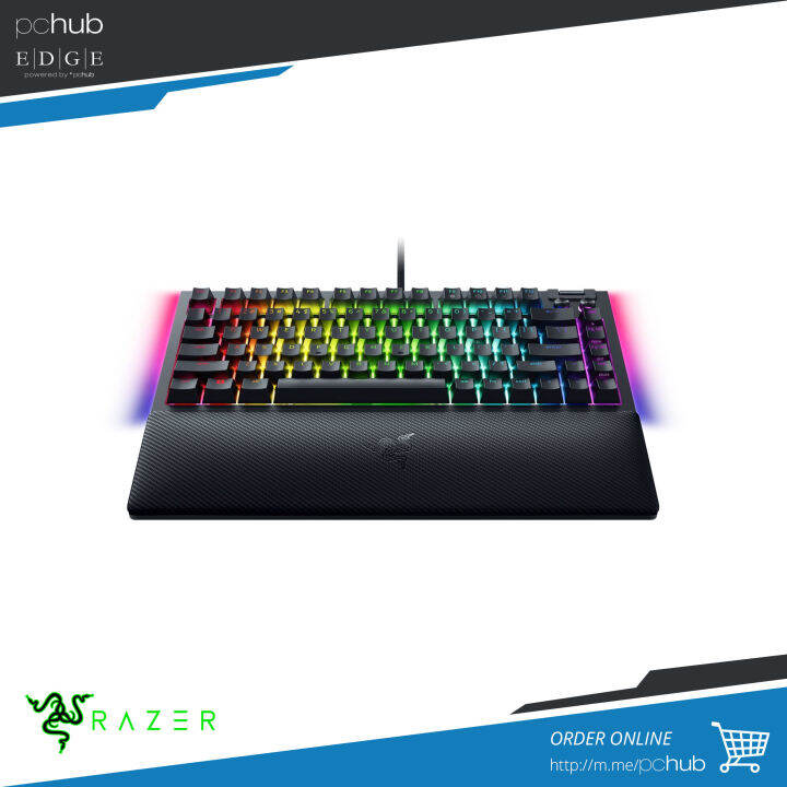 Razer Black Widow v4 75%, black, mkb mech keyboard, orange tactile ...