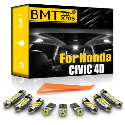 BMTxms Canbus 8Pcs For Honda Civic 8 4D Sedan Coupe Hatchback 2006-2011 Vehicle Led Interior Light License Plate Lamp Kit