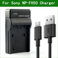 Lancfulang NP-FH50 NP FH50กล้อง USB ที่ชาร์จแบตเตอรี่ DSC-HX1โซนี่ HX100 HX200 DSLR-A230 A290 A330 A380 A390 HDR-TG3 TG5 TG3E