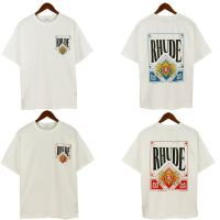 ●๑ Rhude เสื้อยืดแขนสั้นลําลอง แฟชั่นสําหรับผู้ชาย และผู้หญิง