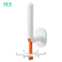 ?【Lowest price】YKS Rotating hooks KITCHEN accessorizes 360องศา rotatable Storage Rack แขวนแขวนผนังห้องน้ำติดผนัง Key hooks Organizer