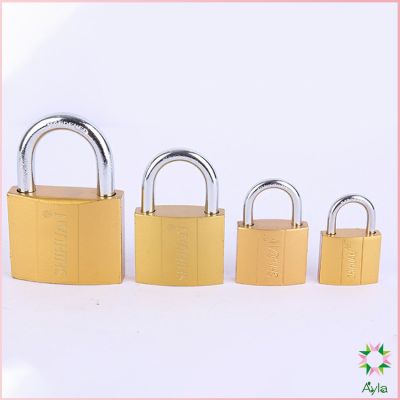 Ayla กุญแจล็อค มินิ แม่กุญแจทองแดงเทียม ใช้สำหรับล็อกประตู ตู้  Key lock