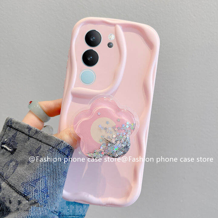 ปลอกอ่อน-vivov29-vivo-v29-pro-5g-เคส-phone-case-เคสซิลิโคนโทรศัพท์สีมาการองพร้อมทรายไหลขาตั้งหลังซิลิโคนป้องกันเลนส์รวมทุกอย่าง2023