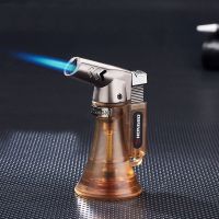 Creative Transparent Mini Welding Butane Torch Small Spray Gun Windproof Gas Lighter Cigarette Lighter Kitchen Outdoor Use