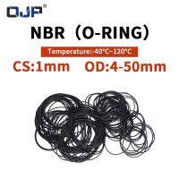 NBR O Ring Seal Gasket Thickness CS1mm OD4-50mm Oil and Wear Resistant Automobile Petrol Nitrile Rubber O-Ring Waterproof Black Gas Stove Parts Access