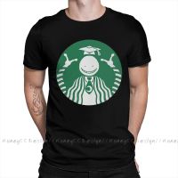 Men Tshirt Koro Sensei Coffee Green Unisex Clothes Shirt Design Assassination Classroom O Neck Cotton T-Shirt Plus Size