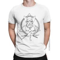 Sphinx Cat T-Shirt For Men Witch Casual Pure Cotton Tees Crew Neck Classic Short Sleeve T Shirts Gift Idea Clothing 【Size S-4XL-5XL-6XL】