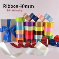 40mm 25yards/roll Single Face Satin Ribbon Wholesale Gift Wrapping Christmas ribbons Sewing Fabric Hand DIY Bow Craft Ribbons Gift Wrapping  Bags