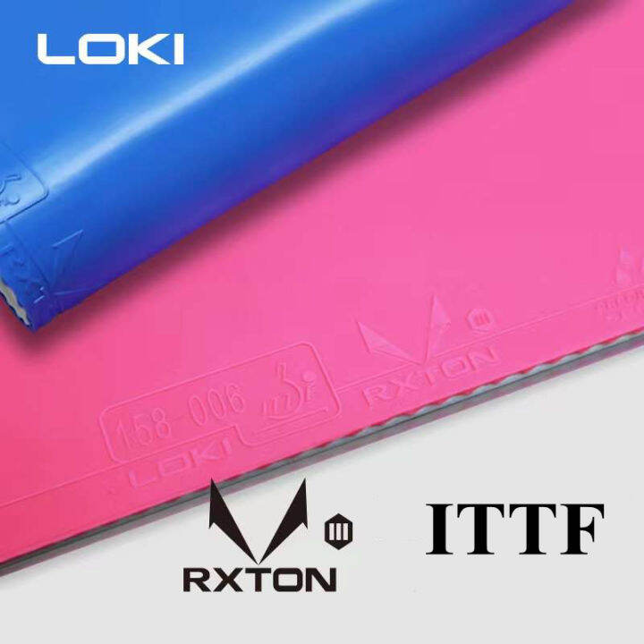 โลกิ-txton3สีชมพูสีฟ้าปิงปองที่มีสีสันยางสีที่บริสุทธิ์ยางปิงปองยาง