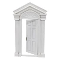 1:12 Dollhouse Miniature DIY Wooden Window Door White Furniture Doll House Accessories