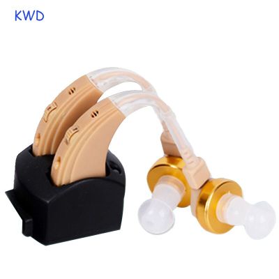 ZZOOI Double Ear Rechargeable Hearing Aid Mini Device Ear Amplifier Digital Hearing Aids BTE Elderly Ear Care Hearing Amplifier