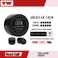 American Crew Heavy Hold Pomade, Best use for stong hold (85ML), Heavy Hold, High Shine. Sculpted styles. Helps control textured curls