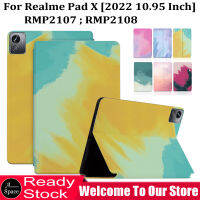 แท็บเล็ตพีซีกรณี Realme Pad X 2022ที่มีคุณภาพสูงสีน้ำหนัง PU ลื่นยืนพลิกกรณี RMP2107 RMP2108 10.95 "11นิ้วปก